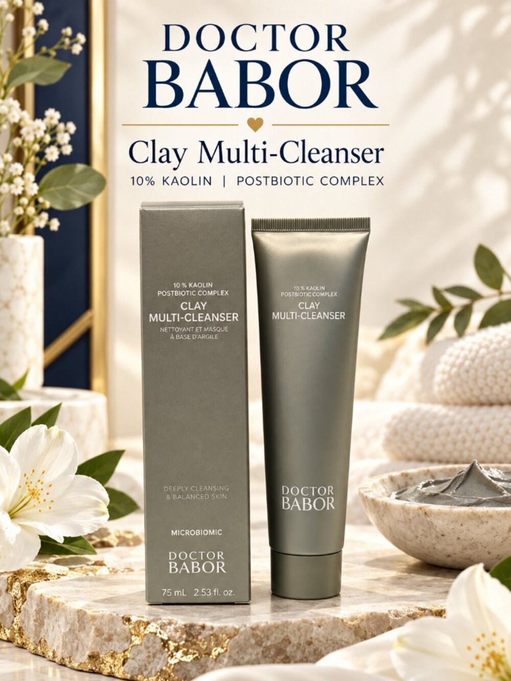 Doctor Babor Clay Multi-Cleanser 2-in-1 Cleanser Mask 75 mL Full Size